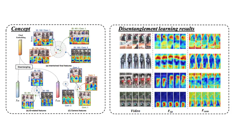 Feature Disentanglement Learning With Switching and Aggregation for Video-Based Person Re-Identification